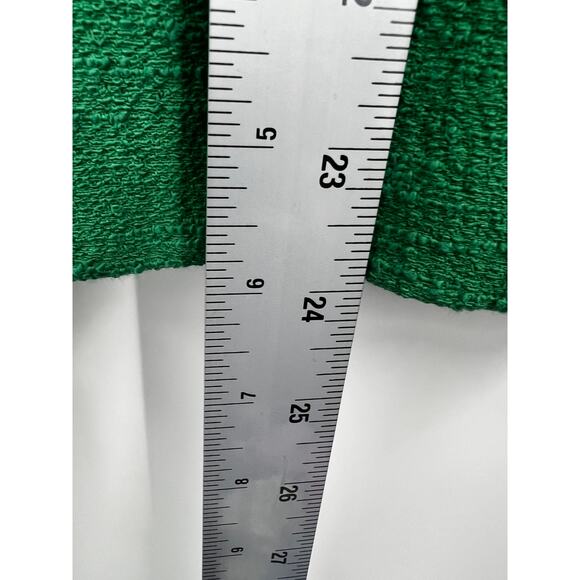 Sea New York Green Black Perforated Leather Zip Up Blazer Jacket‎ Size 4 - Picture 8 of 9